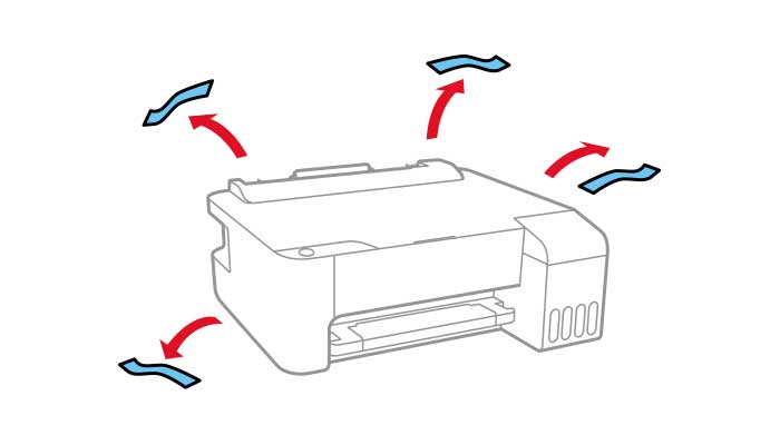 Epson L1110 Retira la cinta de embalaje