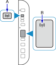 Mantén presionado el botón de "Red" (Network) en la impresora hasta que el icono de estado de red parpadee.