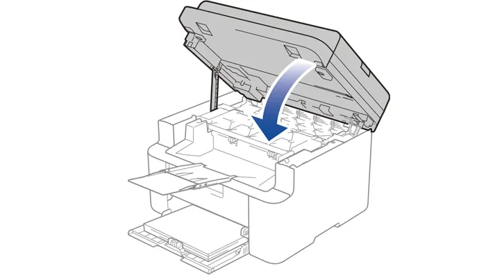 Brother dcp-1612w bajar la cubierta superior