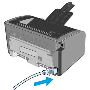 Conecta el cable de alimentación HP LaserJet P1102