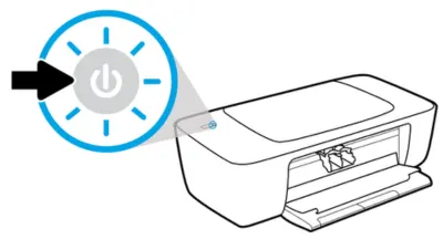 Enciende la impresora HP DeskJet 1110