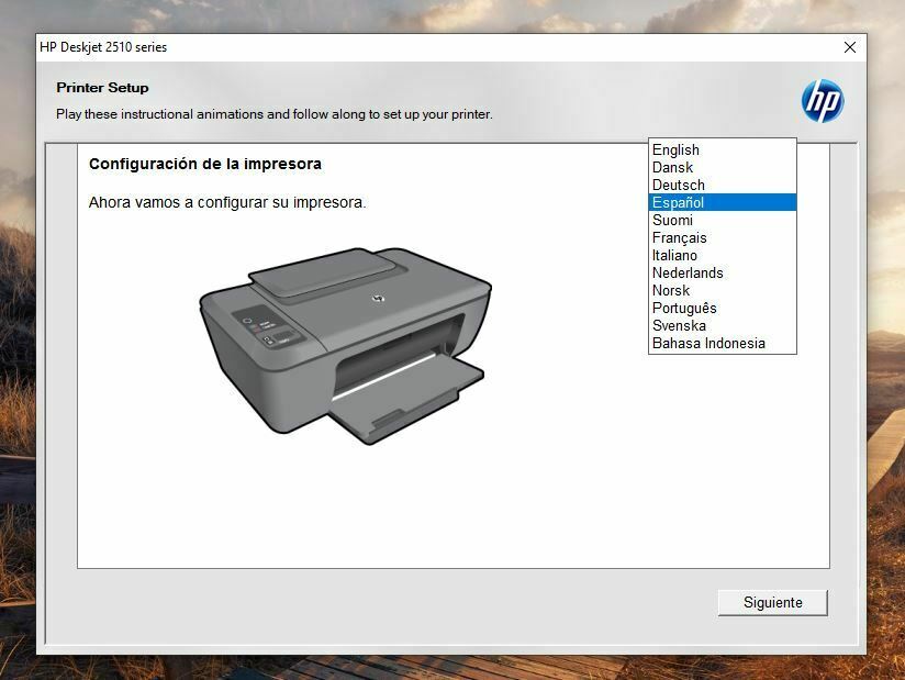 Instalar impresora HP Deskjet 2510 sin disco