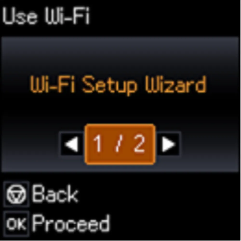 En pantalla LCD selecciona - Config Wi-Fi Setup Wizard - EPSON ET-2650