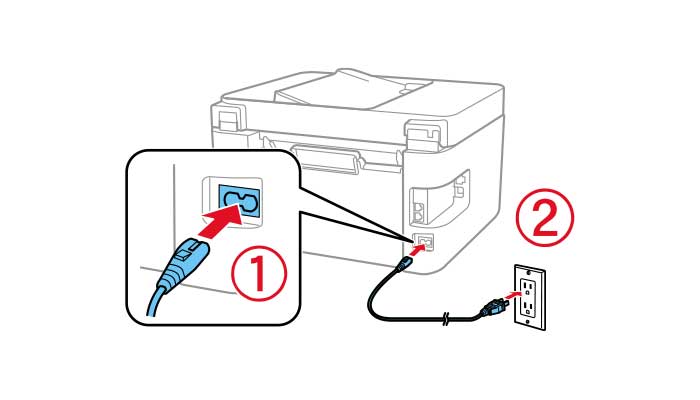 Epson L510 Conecta la impresora a la corriente