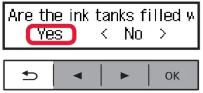 Confirma en la pantalla que los tanques de tinta estan llenos G4110