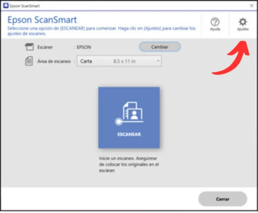 Epson ScanSmart escanear paso 1