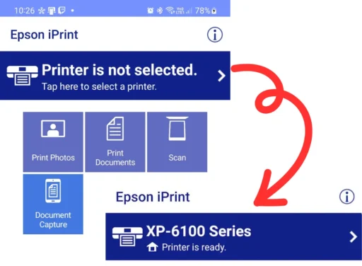 Epson iPrint escanear desde el celular paso 1