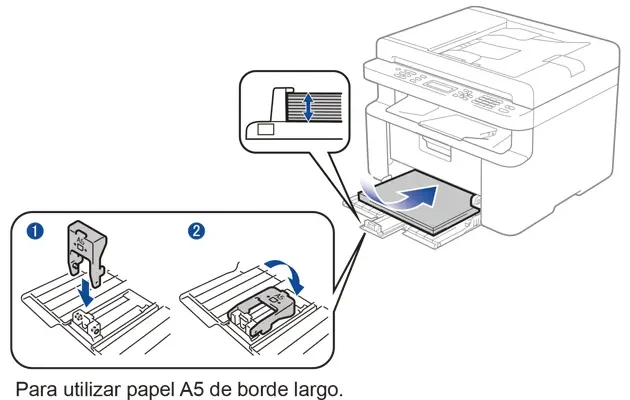 Ajusta las guías de papel