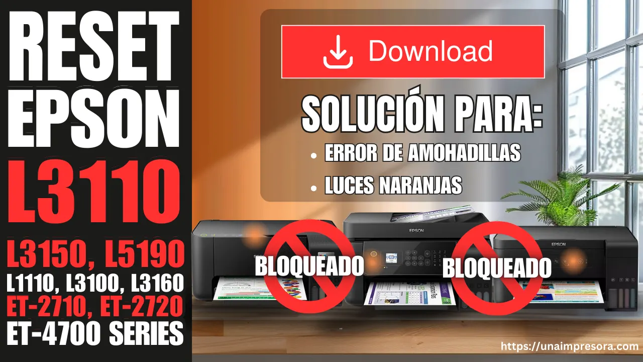 Reset EPSON L220, L130, L310, L360, L365 gratis