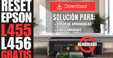 Reset EPSON L455, L456 Gratis - Error de Almohadillas